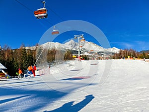 Tatranska Lomnica, the popular ski resort in High Tatras