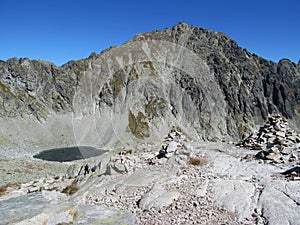 Tatras rocky peaks and green valley of Tatra mountains in Slovak