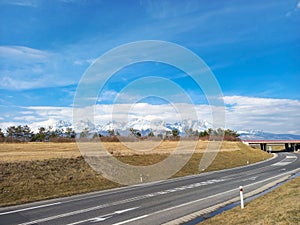 The road near Poprad in Slovakia