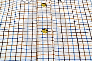 Tattersall shirt isolated on white photo