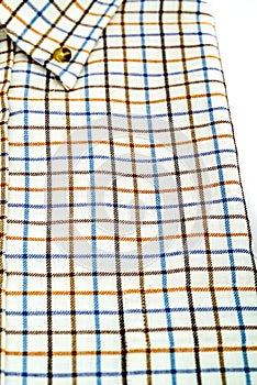 Tattersall shirt isolated on white photo