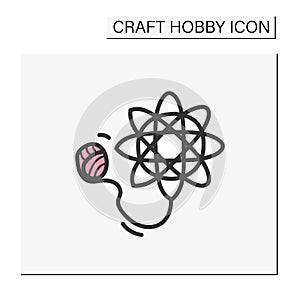 Tatting color hand draw icon