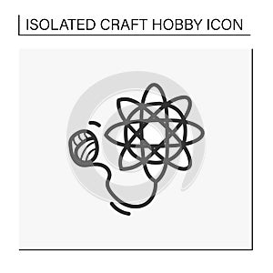 Tatting hand draw icon