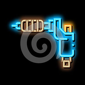 Tattoo Draw Tool neon glow icon illustration