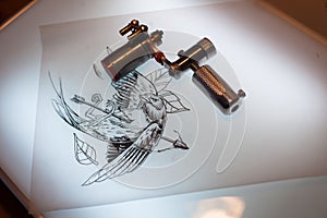 Tattoo equipment and scetch