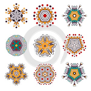 Tattoo Flower Mandala Doodle Vector Designs