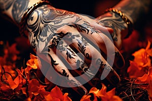 Tattoo inspired poster art in andrzej sykut style by daniel kirk and eric caneteinspired photo