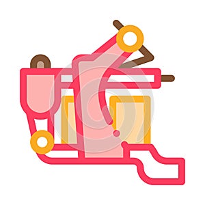 Tattoo Machine Icon Vector Outline Illustration