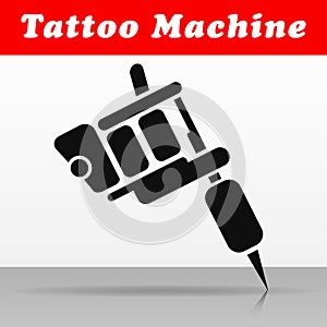 Tattoo machine vector icon design