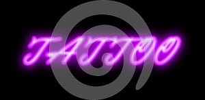 Tattoo purple neon sign