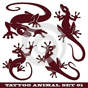 Tattoo set Gekko