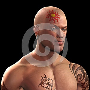 Tattooed man