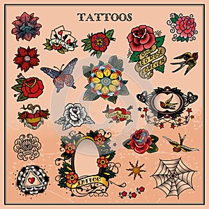 Tattoos, floral, flower