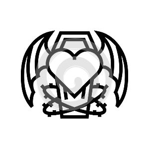 tattoos goth subculture line icon vector illustration photo