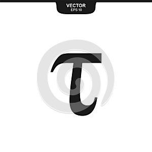 Tau Lowercase Greek Alphabet Symbol photo
