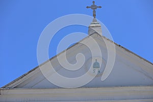 Taubate, Sao Paulo, Brazil, October 31, 2022 - Details of Greco Melquita Catolica de Sant& x27;ana church, at Taubate