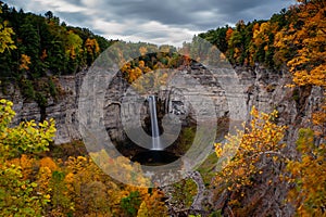 Taughannock Falls - Autumn / Fall Splendor - Deep Canyon - Taughannock Falls State Park, Ithaca, New York