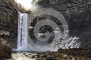 Taughannock Falls State Park located about 10 miles north of Ithaca in New York State, USA