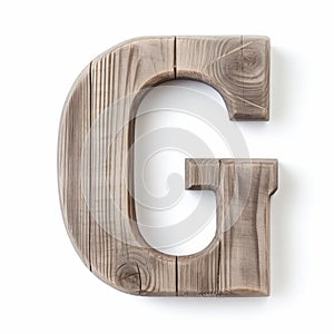 Taupe Wood Letter G: Clever Juxtapositions In Ingrid Baars Style