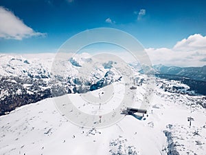 Tauplitz Alm skiing resort in Bad Mitterndorf in Styria, Austria