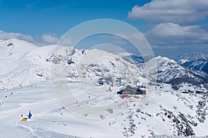 Tauplitz Alm skiing resort in Bad Mitterndorf in Styria, Austria