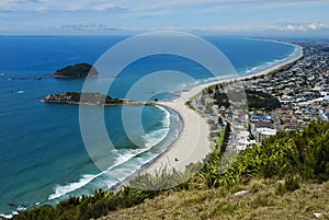 Tauranga beach in summer