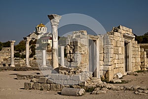 Tauric Chersonese and St. Vladimir`s Cathedral in Sevastopol