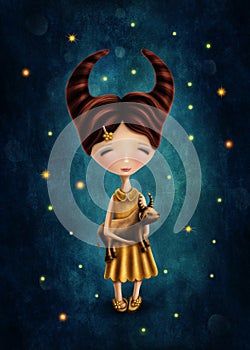 Taurus astrological sign girl photo