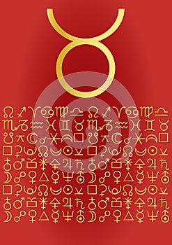 Taurus greeting card