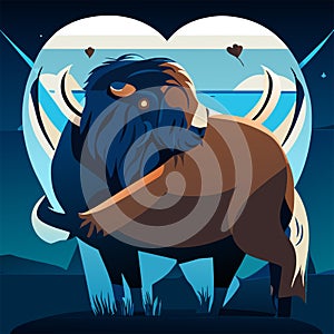 Taurus zodiac sign. Vector cartoon illustration of horoscope. Generative AI