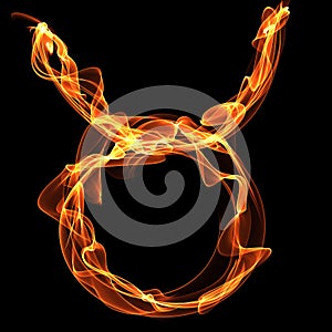 Taurus zodiak made of fire fire