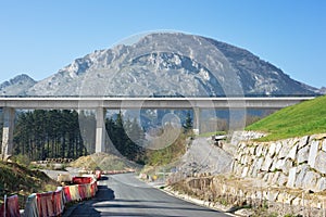 Tav viaduct construction in basque country