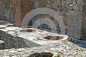 Tavern, Archeological site of Pompeii, Italy