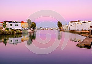 TAVIRA, ALGARVE, PORTUGAL - MAI 25, 2019: View on the old city of Tavira