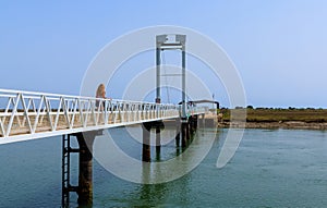 Tavira island bridge in Portugal