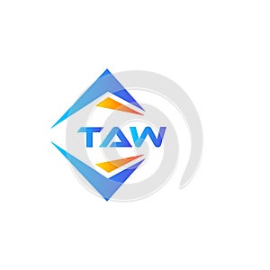 TAW abstract technology logo design on white background. TAW creative initials letter logo concept