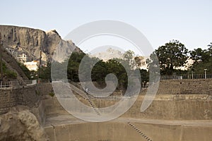 Tawila cisterns in the Shamsana Mountains in Aden