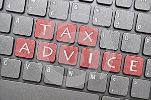 Tax advice on keyboard