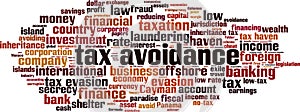 Tax avoidance word cloud