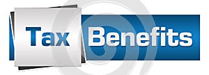 Tax Benefits Blue Grey Horizontal