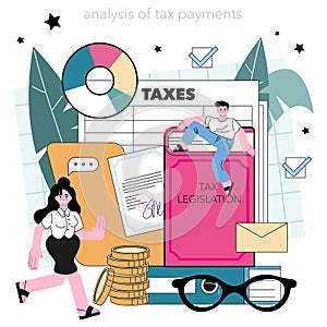 Tax consultant. Financial adviser' accounting help and tax payments