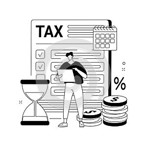 Tax credit abstract concept vector illustration.
