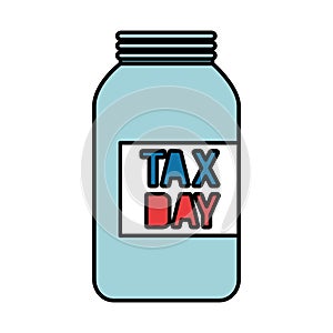 Tax day mason jar empty