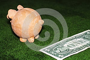 Tax day. Piggy bank.