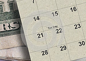 Tax Deadine on a 2024 calendar