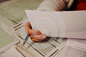 Fill in forms / tax declaration