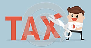 Tax Deduction. Business Concept, vector illustion flat design style.