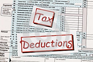Tax deductions business finance income accounting federal form wealth management