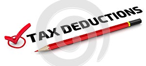 Tax deductions. The check mark