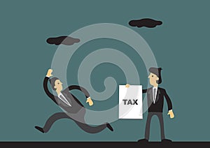 Tax Evasion Concept Funny Cartoon Vector Illustration photo